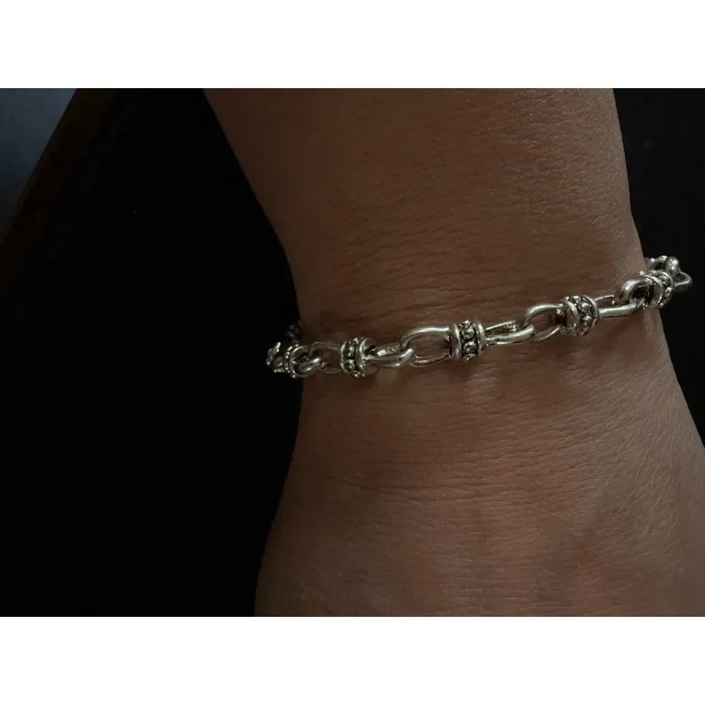 Premier Designs Lauren silver-plated link bracelet.